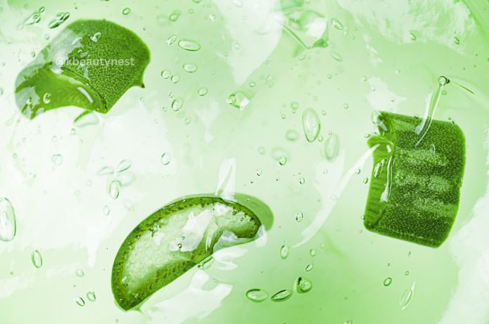 aloe slices in aloe vera gel